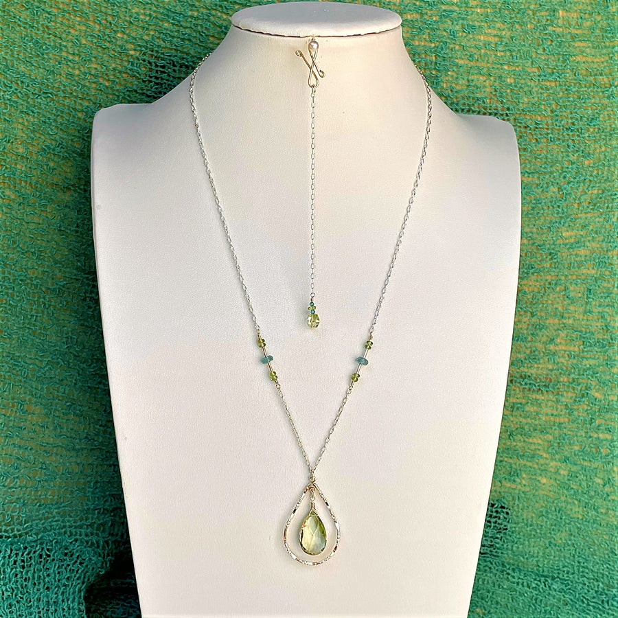 "Sea Mist" Necklace and Infinity Pendant Set